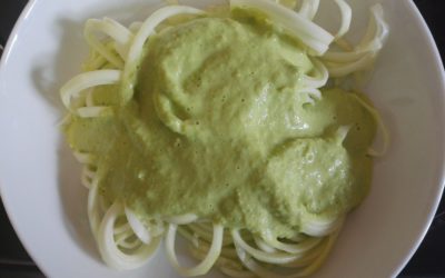 Raw Zucchini Noodles with Creamy Sauce